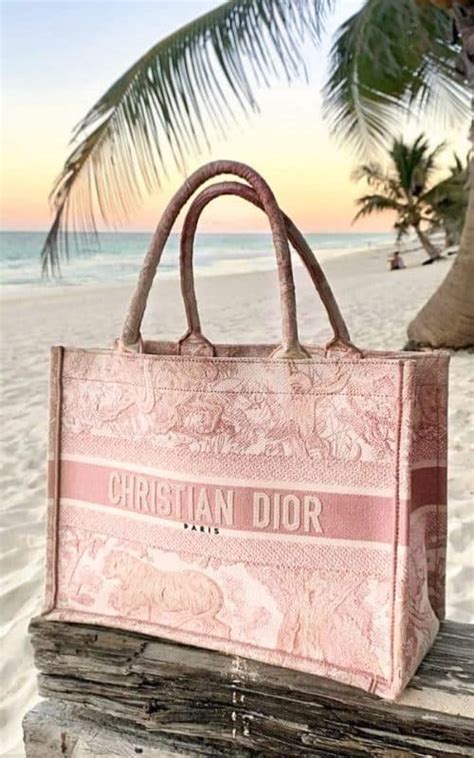 christian dior beach bag pink